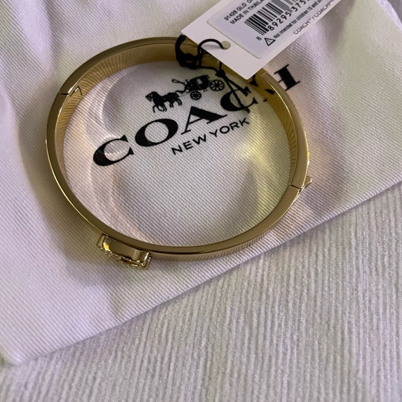 Coach Gold-Tone Bracelet with Sparkling Detail - Picture 2 of 3